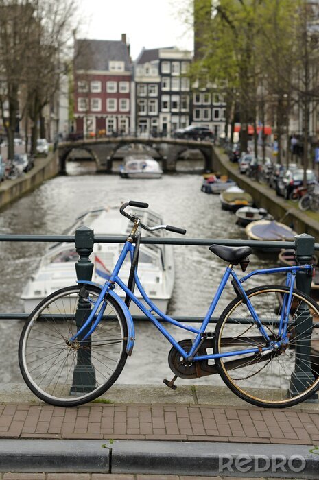 Tableau  Pays-Bas Amsterdam et vélo