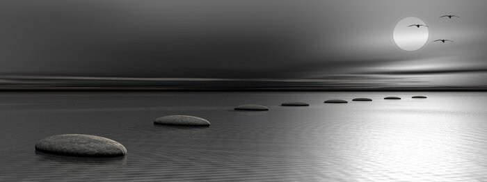 Tableau  Paysage 3d avec la mer