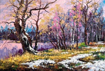 Tableau  Paysage à l'huile impressionnisme