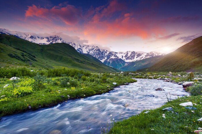 Tableau  paysage de montagne