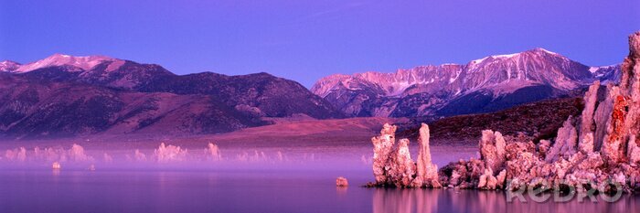 Tableau  Paysage de montagne en violet