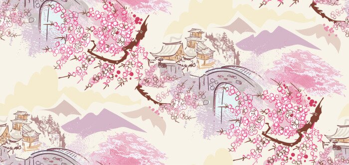 Tableau  Paysage de style oriental