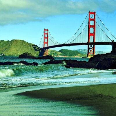 Paysage pittoresque et Golden Gate Bridge