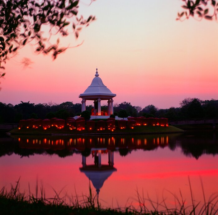 Tableau  Paysage rose