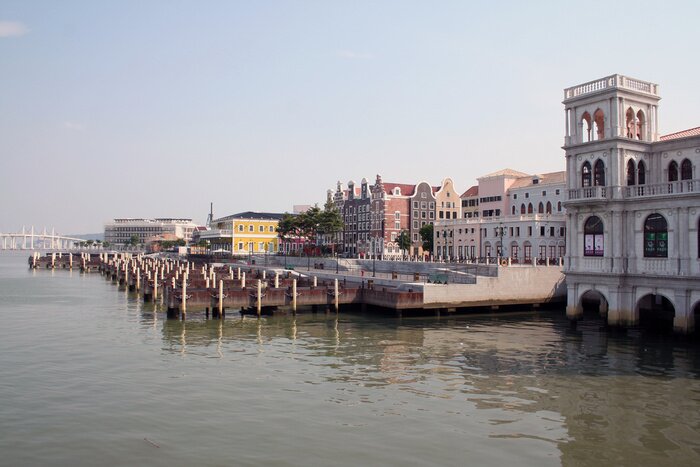 Tableau  pêcheurs quai