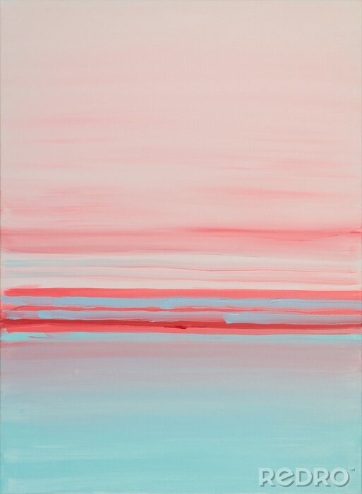 Tableau  Peinture à l'huile de l'abstrait rose bleu