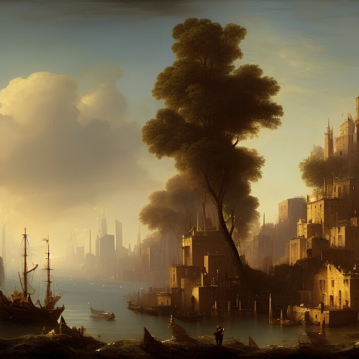 Tableau  Peinture baroque de la ville