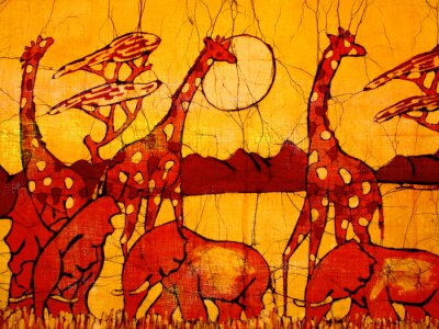 Peinture d'animaux d'Afrique