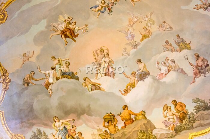 Tableau  Peinture de palais baroque