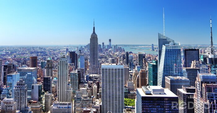 Tableau  Perspective panoramique de New York