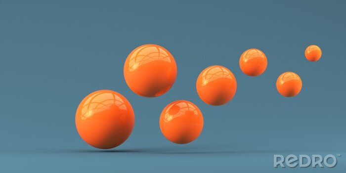 Tableau  Petites et grosses boules oranges