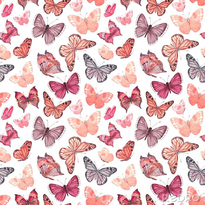 Tableau  Petits papillons roses