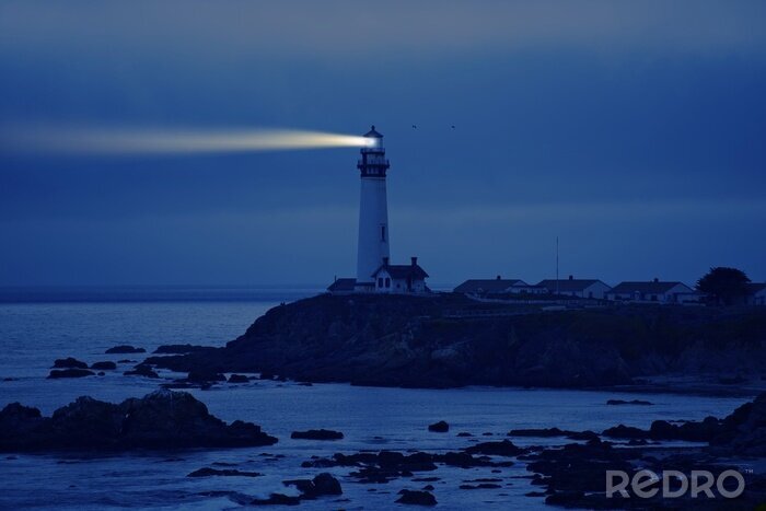 Tableau  Phare maritime la nuit