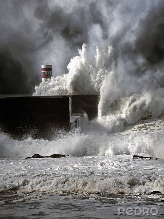 Tableau  Phare sous la tempête