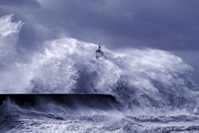 Tableau  Phare sous la tempête