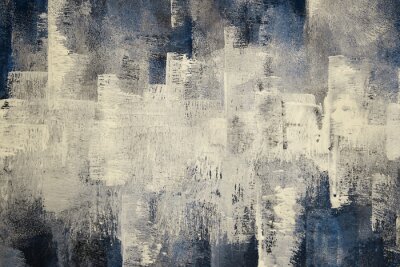 Tableau  Photo en gros plan d'une peinture abstraite peinte à la main, bleu clair et vert. Image simple d'un fond vide, minimaliste et monochromatique.