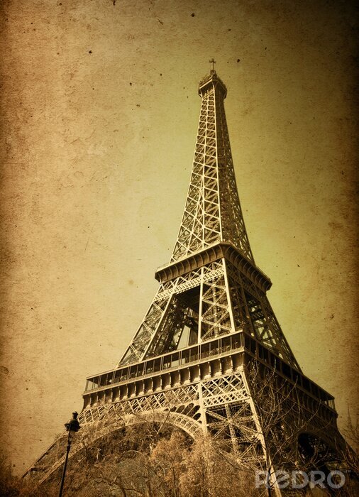 Tableau  Photo rétro de la Tour Eiffel