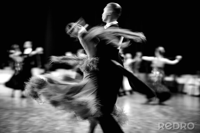 Tableau Photographie de danse de salon en mouvement sur mesure