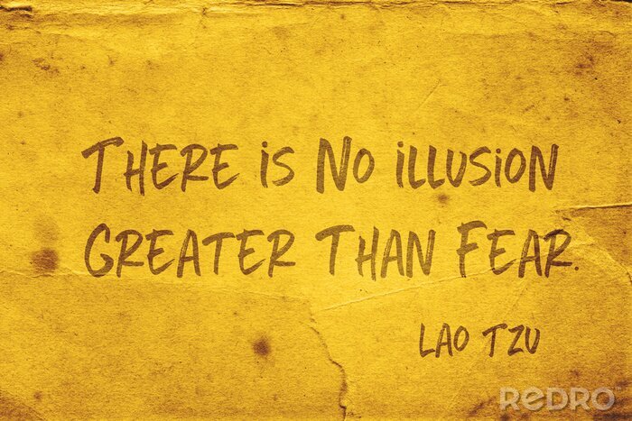 Tableau  Phrase de motivation sur la peur