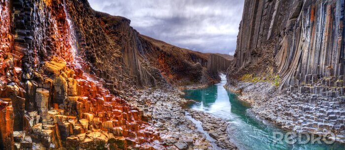 Tableau  Pierres de couleur en Islande