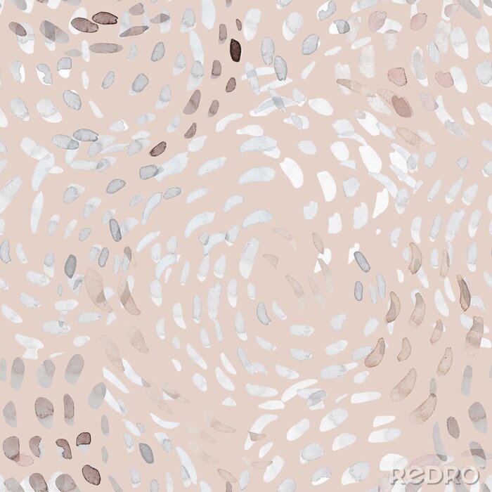 Tableau  Pink clay seamless pattern illustration with watercolor pink, white and beige spots and blemishes. Will be good for decor a postcard, posters,gift decor, wrapping paper, gift boxes, fabric and etc.