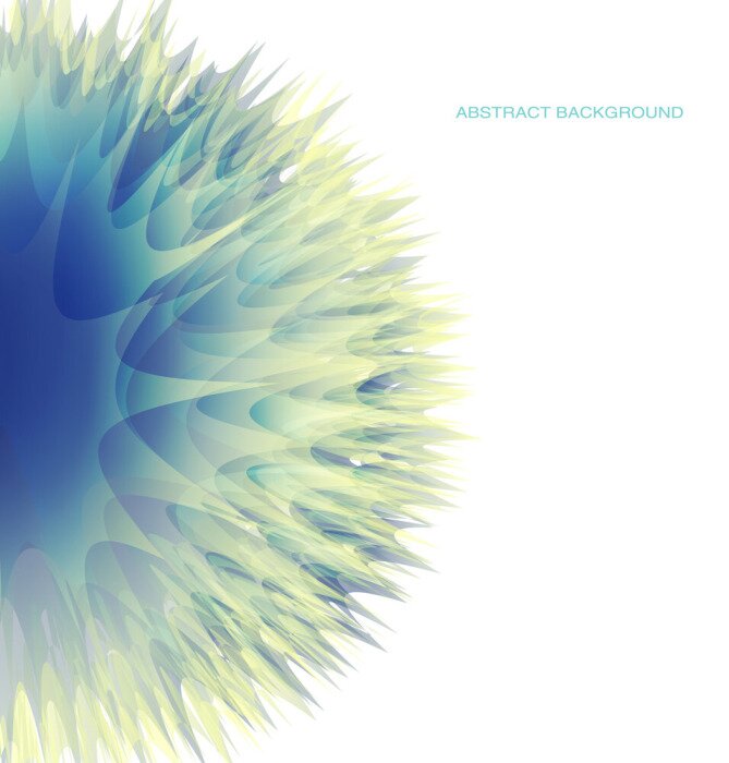 Tableau  Pissenlit abstrait bleu