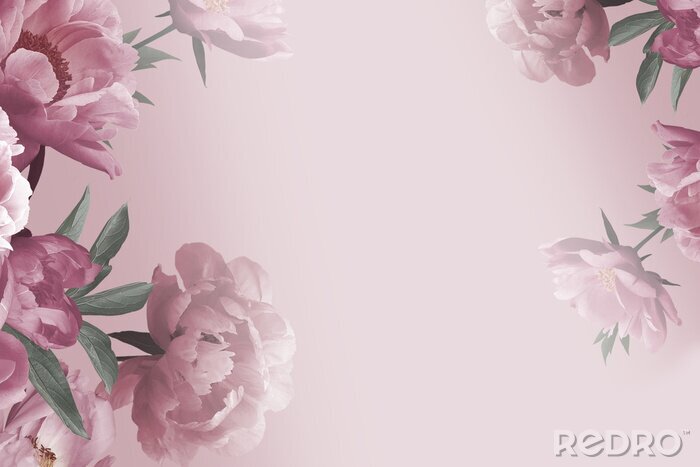 Tableau  Pivoines vintage