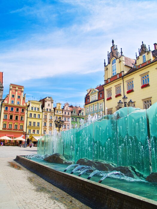 Tableau  place du marché, Wroclaw, Pologne