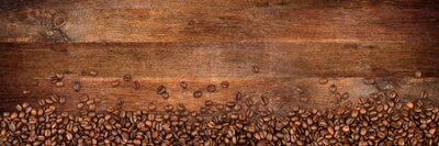 Tableau  Planche avec grains de café
