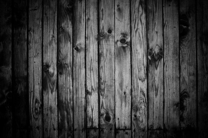 Tableau  Planches en bois noir et blanc