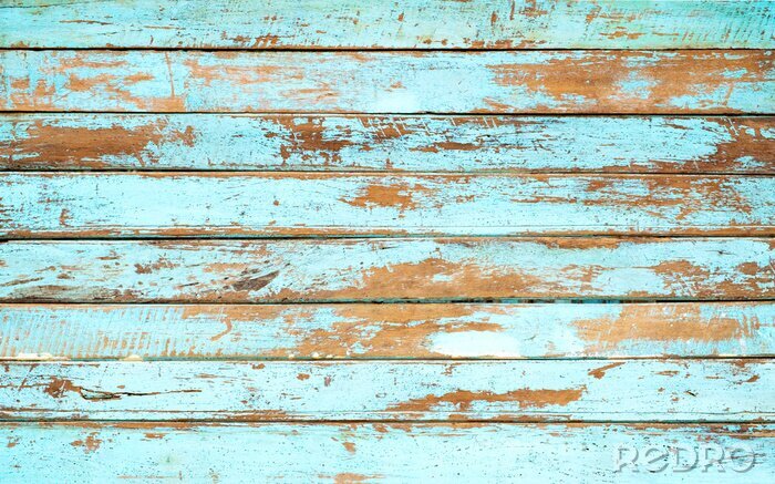 Tableau  Planches turquoise abimées