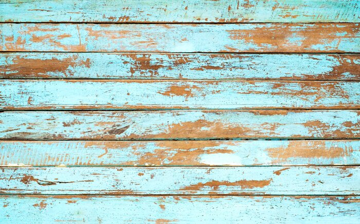 Tableau  Planches turquoise abimées