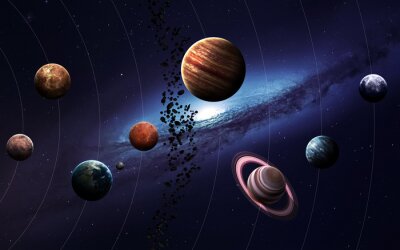 Planète colorée du cosmos des enfants