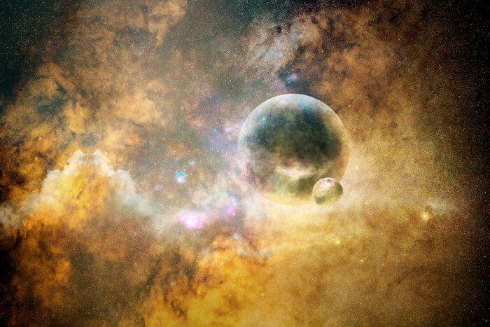 Tableau  Planète dans l'espace