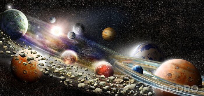 Tableau  Planètes et astéroïdes du système solaire