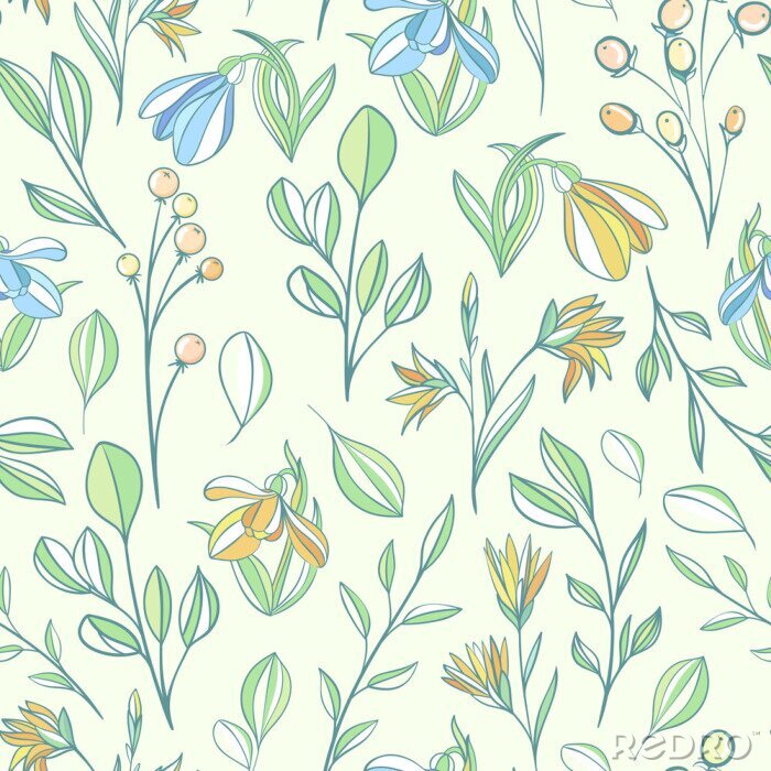 Tableau  Plantes sauvages de style scandinave