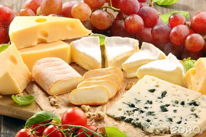 Tableau  Plateau de fromages - différents types de composition du fromage
