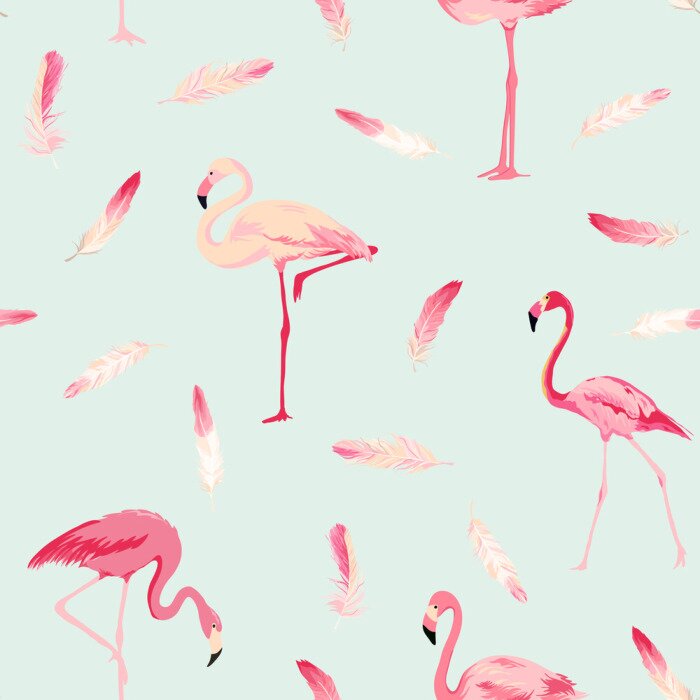 Tableau  Plumes de flamant rose
