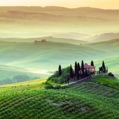 Tableau  Podere in Toscana, paesaggio italiano