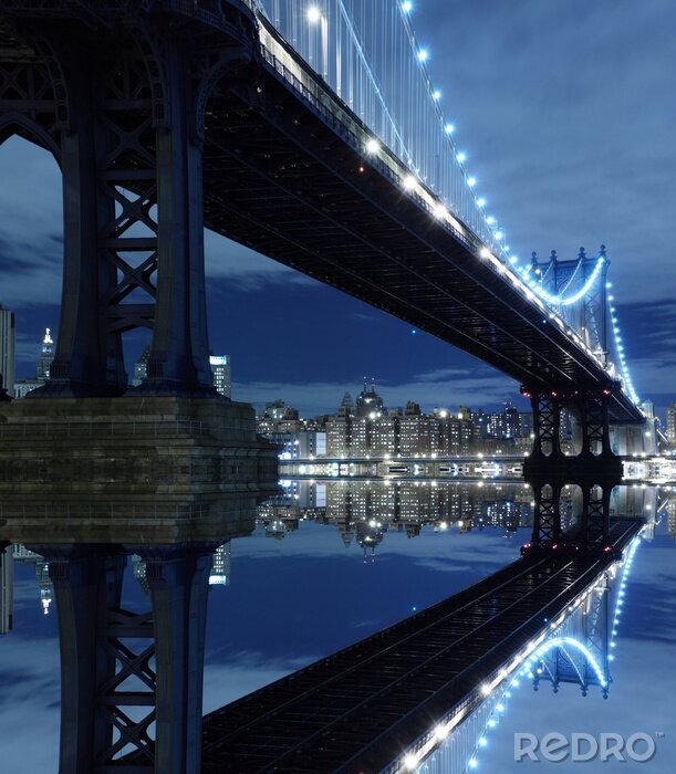 Tableau  Pont dans la lumière de la nuit