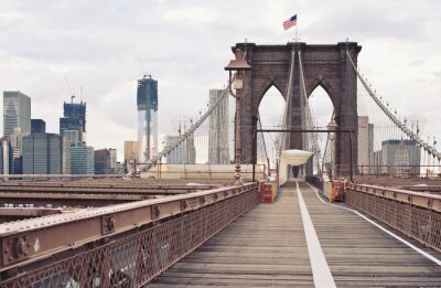 Tableau  Pont de Brooklyn à New York.