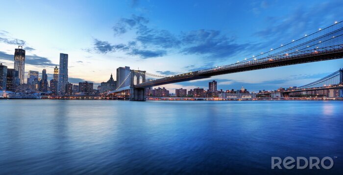 Tableau  Pont de Brooklyn dans le ciel