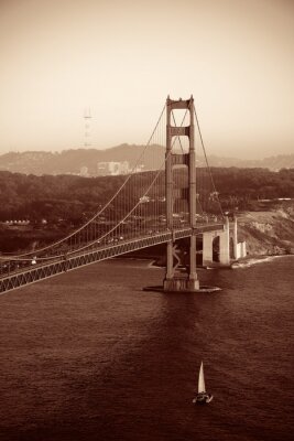 Pont de San Francisco dans un style vintage