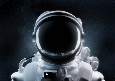 Tableau  Portrait d'un astronaute sur fond d'espace