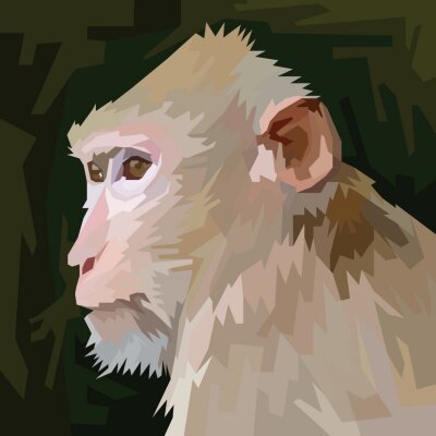 Tableau  Portrait de singe dans un style pop’art