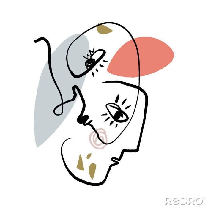 Tableau  Portrait moderne de deux personnes