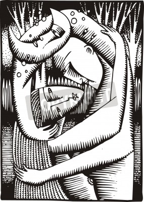 Tableau  Portrait noir et blanc d'un homme