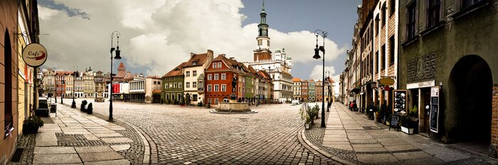 Tableau  Poznan marché Panorama