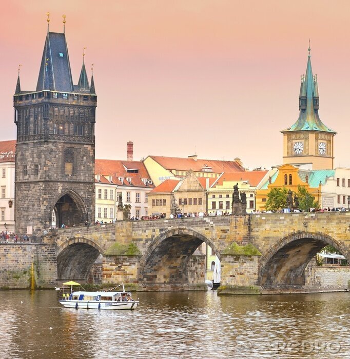 Tableau  Prague pittoresque et le pont Charles