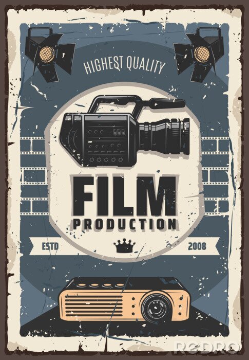 Tableau  Production et matériel cinématographique rétro